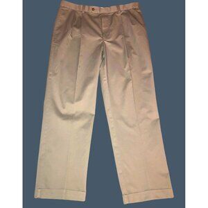 ROUNDTREE & YORKE -MEN'S CLASSIC FIT  97% COTTON TAN DRESSPANTS SIZE 40X30